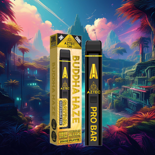 Aztec CBD 1800mg Pro Bar CBD Disposable Vape Device 2500 Puffs