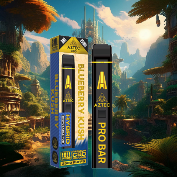 Aztec CBD 1800mg Pro Bar CBD Disposable Vape Device 2500 Puffs