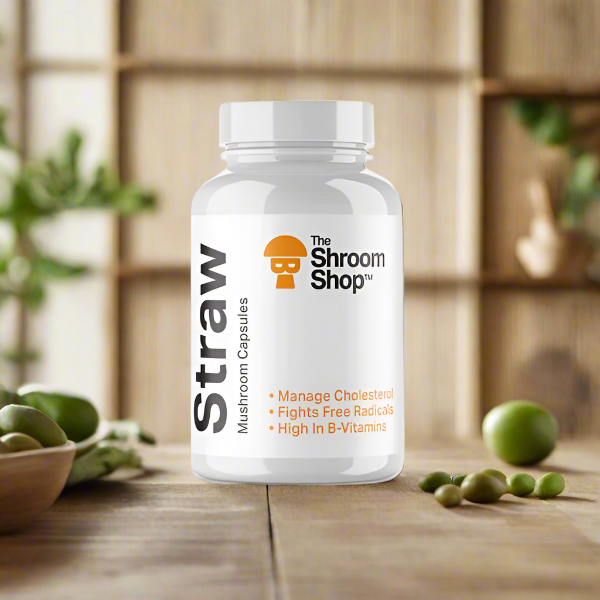 The Shroom Shop Straw Mushroom 45000mg Capsules - 90 Caps