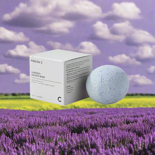 Mission C Lavender + 100mg CBD Bath Bomb - 140g