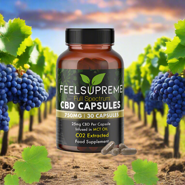 Feel Supreme 750mg Full Spectrum CBD Capsules - 30 Caps