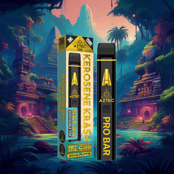 Aztec CBD 1800mg Pro Bar CBD Disposable Vape Device 2500 Puffs