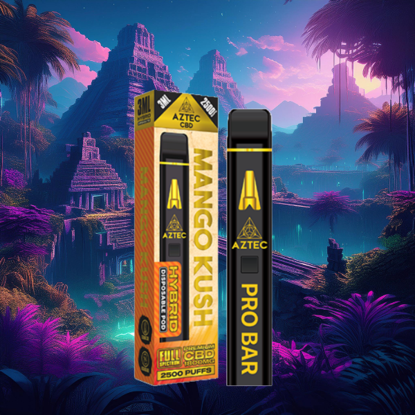 Aztec CBD 1800mg Pro Bar CBD Disposable Vape Device 2500 Puffs