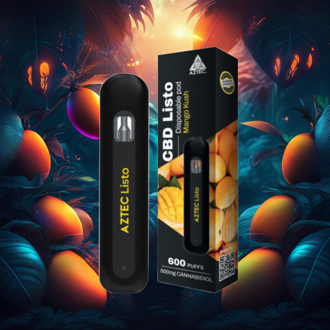 Aztec CBD Listo 500mg CBD Disposable Vape Pen - 1ml 600 Puffs