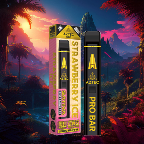 Aztec CBD 1800mg Pro Bar CBD Disposable Vape Device 2500 Puffs