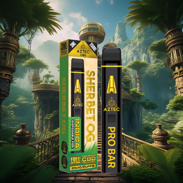 Aztec CBD 1800mg Pro Bar CBD Disposable Vape Device 2500 Puffs