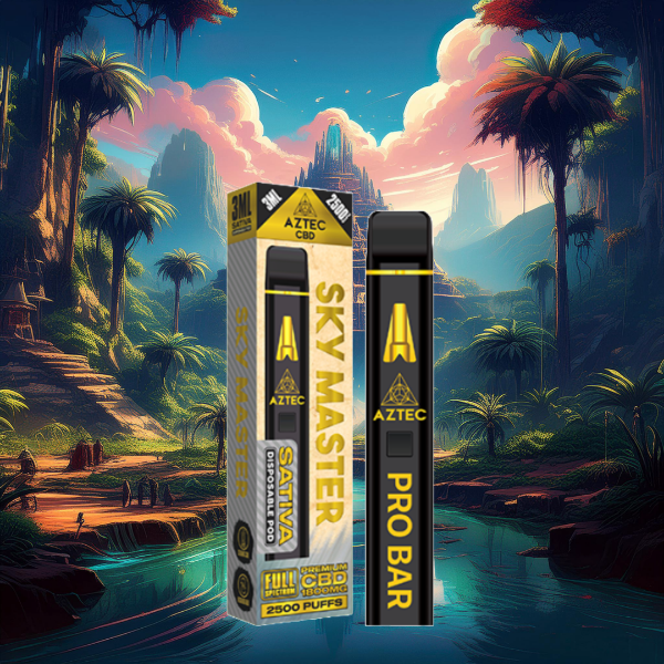 Aztec CBD 1800mg Pro Bar CBD Disposable Vape Device 2500 Puffs