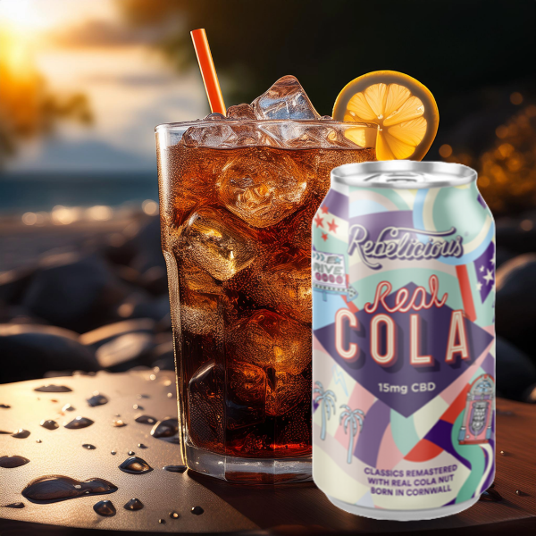 12 x Rebelicious 15mg CBD Real Cola Sparkling Soft Drink - 330ml