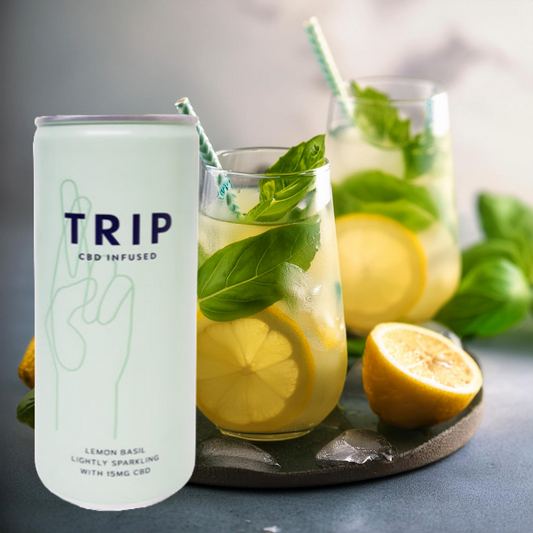 12 x TRIP 15mg CBD Infused Lemon & Basil Drink 250ml