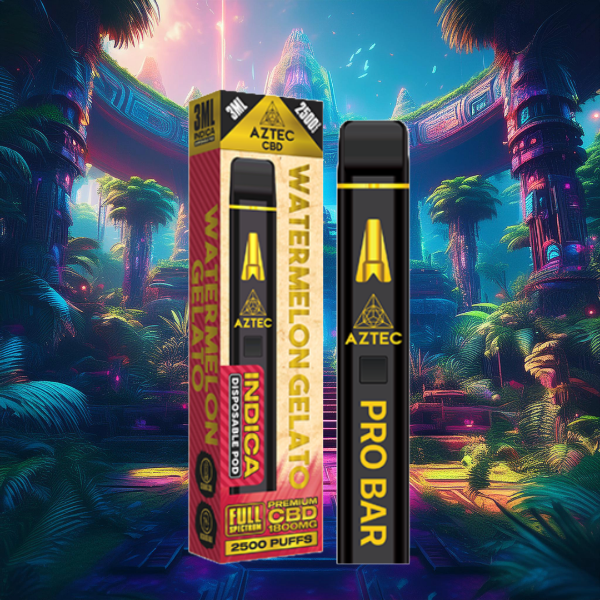 Aztec CBD 1800mg Pro Bar CBD Disposable Vape Device 2500 Puffs